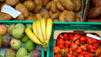 fresh products from madeiras traditional farmers market