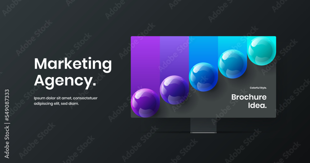 Wall mural clean display mockup website layout. original landing page design vector illustration.