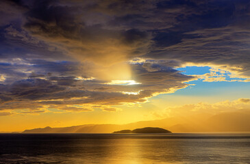 Sunrise over Mirabella bay, Crete