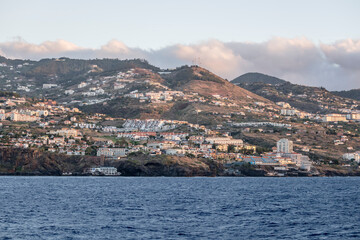urban sprawl on shore east of Funchal, Madeira