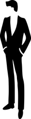Elegant thin and tall man