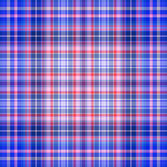 Nautical gingham in coastal beach house check fabric tile. Seamless red blue white sailor flannel textile tartan repeat swatch.