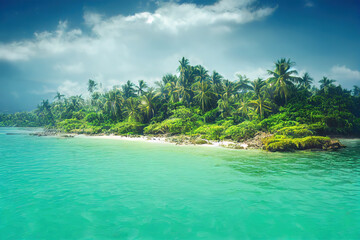 Fototapeta na wymiar tropical island background 