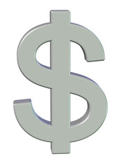 Obraz premium dollar sign isolated on white