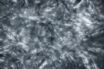 computer generated mettallic fluid 3D artwork image. shiny reflective digital illustration background paint splatter abstract.