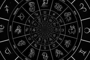 Abstract old conceptual background on mysticism, astrology, fantasy
