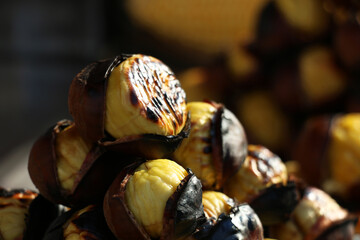 Chestnuts fried in coal fire, one of Istanbul's most popular street foods.