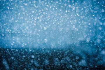 Falling snow, background, blizzard