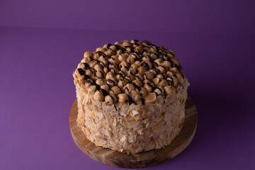Close-up photo of the whole cake