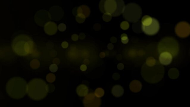 Abstract motion background bokeh golden particles effect 4K video resolution
