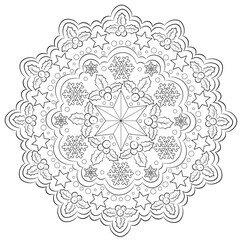 Weihnachts Mandala - Vektor-Illustration