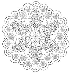 Weihnachts Mandala - Vektor-Illustration