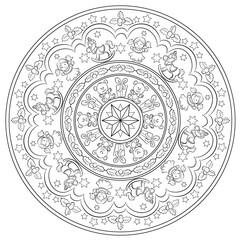 Weihnachts Mandala - Vektor-Illustration