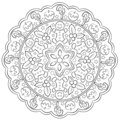 Weihnachts Mandala - Vektor-Illustration