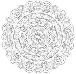 Weihnachts Mandala - Vektor-Illustration