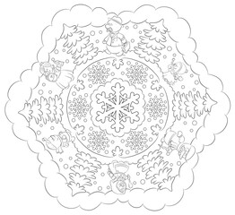 Winter Mandala - Vektor-Illustration