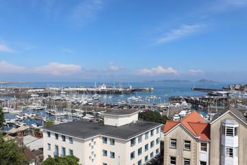 Guernesey, île, anglo-normand, phare, royaume, ville