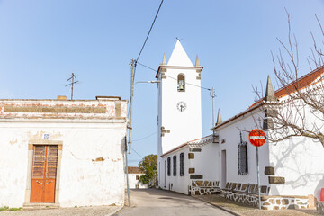 Main Church of Saint Anthony at Ameixial, municipality of Loulé, district of Faro, Algarve,...