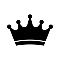 Crown icon. Black king crown symbol. Isolated crown icon. Vector illustration.