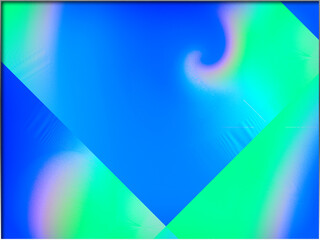 Abstract, Blue, Green, and Pink Hues, and Shapes, within a Border   digital art