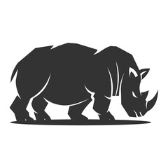 Rhino logo template Icon Illustration Brand Identity isolated