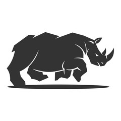 Rhino logo template Icon Illustration Brand Identity isolated