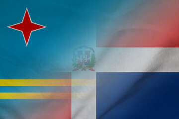 Aruba and Dominican Republic state flag transborder negotiation DOM ABW