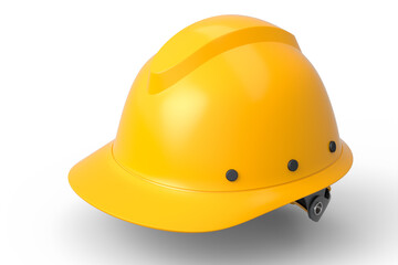 Fototapeta premium Yellow safety helmet or hard cap isolated on wihte background