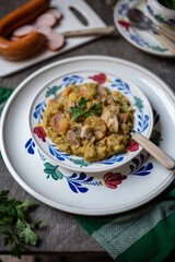 erwtensoep, pea soup, traditional dutch cuisine , dutch pea soup