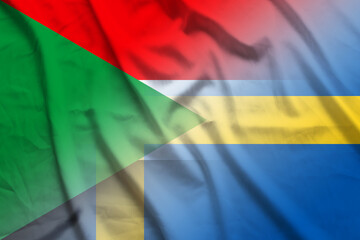 Sudan and Sweden political flag transborder relations SWE SDN