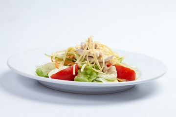 salad with ham and cheese
