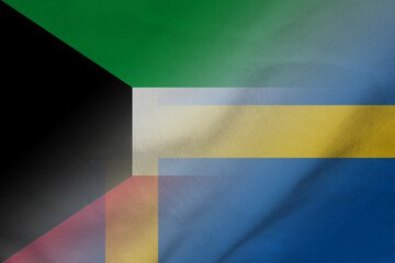 Kuwait and Sweden national flag international relations SWE KWT