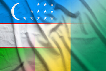 Uzbekistan and Guinea political flag transborder contract GIN UZB