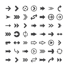 Arrow icons. Simple directional pictogram arrows.