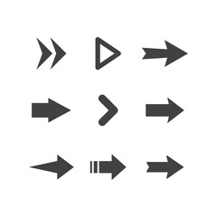 Arrow icons. Simple directional pictogram arrows.