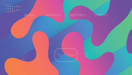 Modern Cover. Cool Rainbow Background. Tech Landing Page. Liquid Layout. Abstract Website. Violet Bright Banner. Spectrum Brochure. Hipster Paper. Lilac Modern Cover