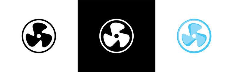 Fan cooler icon. ventilator symbol. propeller signs, vector illustration