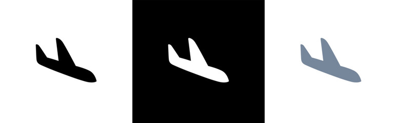 airplane landing icon. arrival symbol signs, vector illustration