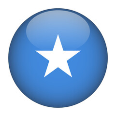 Somalia 3D Rounded Flag with Transparent Background 