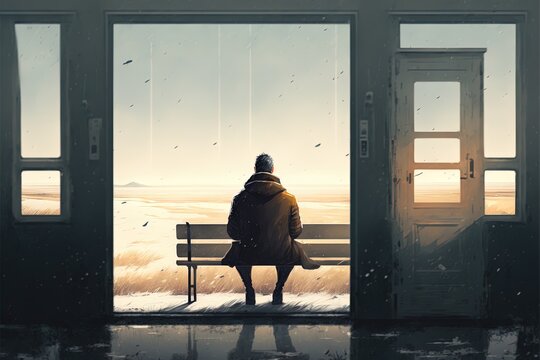Alone Concept Illustration