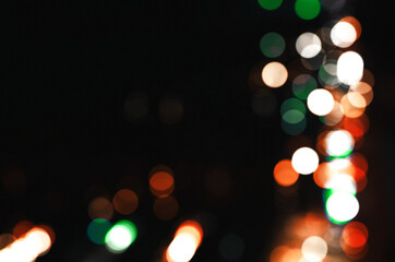 red and green christmas holiday lights bokeh overlay background