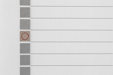 The circle you choose on the white paper