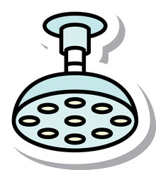 ミニステッカー医療アイコン 手術用照明