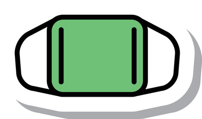 ミニステッカー医療アイコン マスク