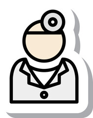 ミニステッカー医療アイコン 医者