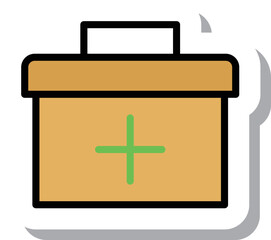 ミニステッカー医療アイコン 救急箱