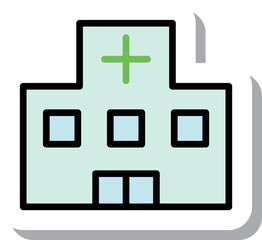 Fototapeta premium ミニステッカー医療アイコン 病院