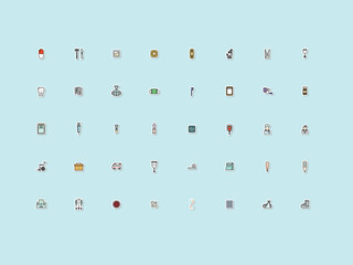 ミニステッカー医療機器アイコンセット