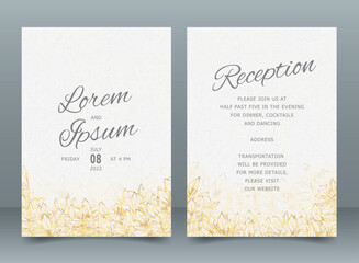 Elegant Gold Wedding Invitation