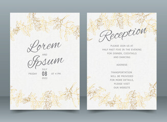 Elegant Gold Wedding Invitation